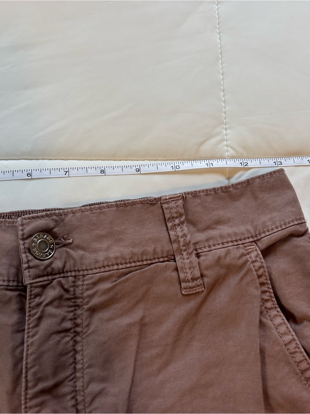 Garage Wide-Leg Cargo Pants in Mauve Brown - Picture 7 of 7